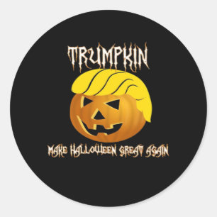 Trumpkin Make Halloween Great Again  Classic Round Sticker