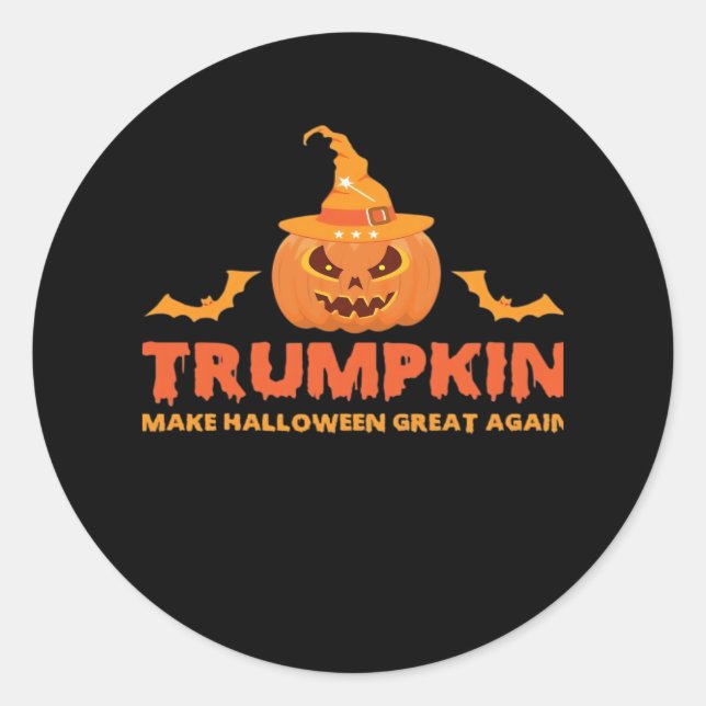 Trumpkin Make Halloween Great Again Classic Round Sticker (Front)