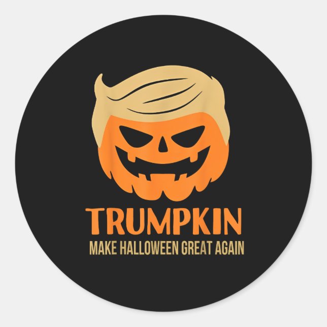 Trumpkin Make Halloween Great Again Classic Round Sticker (Front)