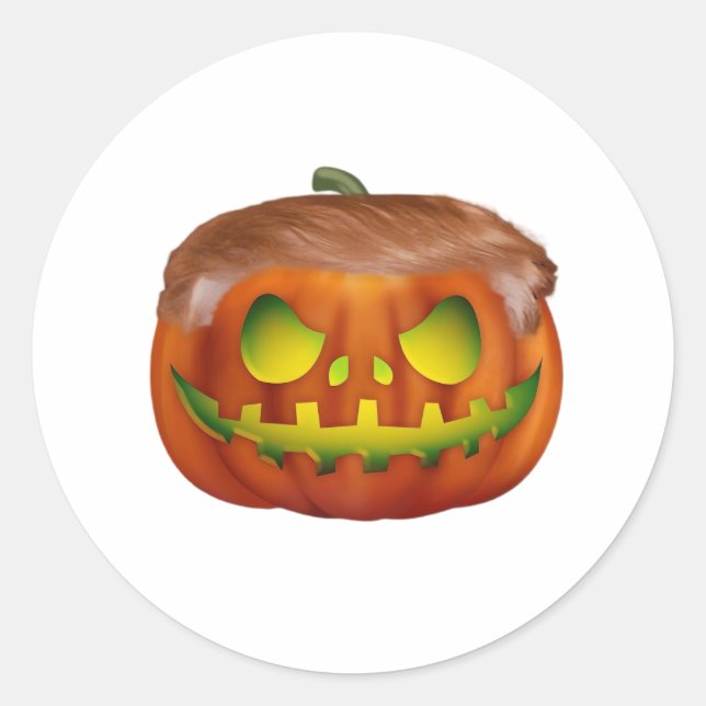 Trumpkin – Make Halloween Great Again Classic Round Sticker (Front)
