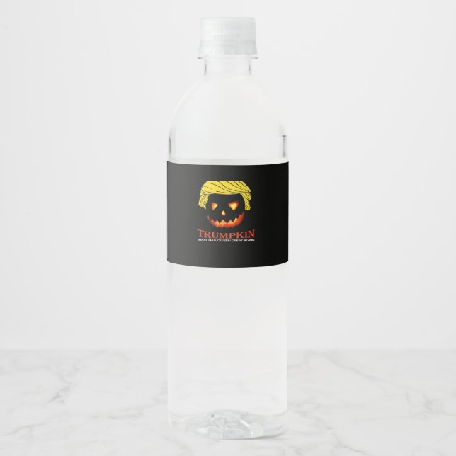 Trumpkin Make Halloween Great Again Classic – Slot Water Bottle Label (Front)