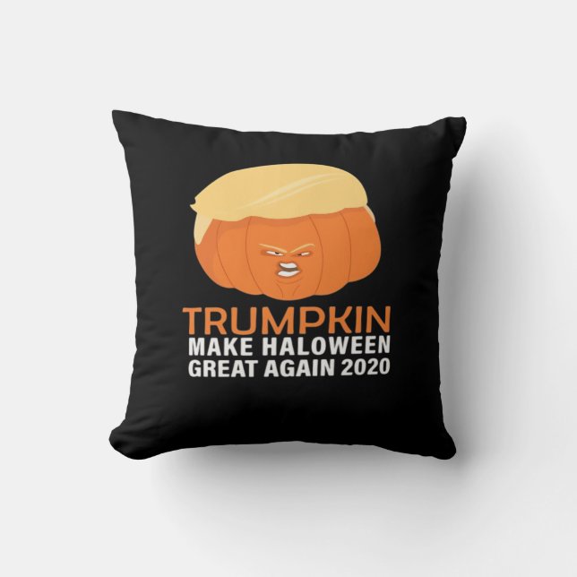 Trumpkin Make Halloween Great Again Classic – Spoo Throw Pillow (Front)