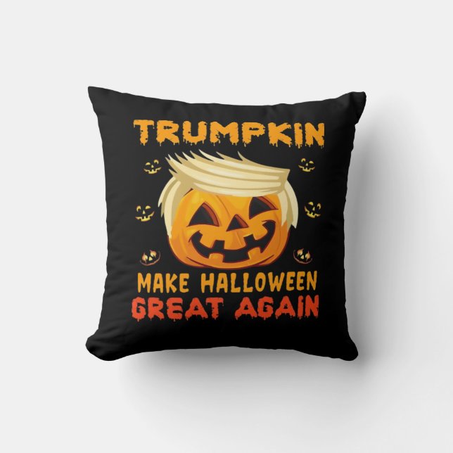 Trumpkin - Make Halloween Great Again Classic Throw Pillow (Front)