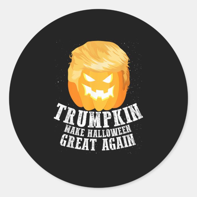 Trumpkin Make Halloween Great Again Costume – Funn Classic Round Sticker (Front)