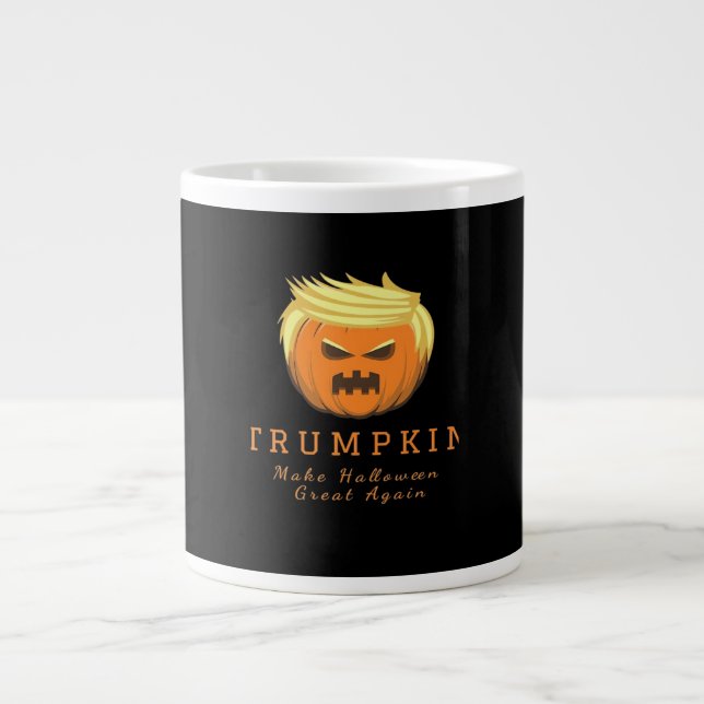 Trumpkin Make Halloween Great Again – Creepy Funny Large Coffee Mug (Front)
