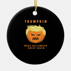 Trumpkin Make Halloween Great Again Fitted Ceramic Ornament