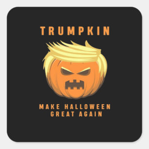 Trumpkin Make Halloween Great Again Fitted Square Sticker