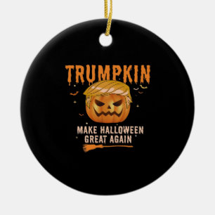Trumpkin Make Halloween Great Again For Political, Ceramic Ornament