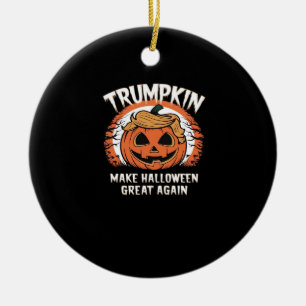 Trumpkin Make Halloween Great Again Funny Ceramic Ornament