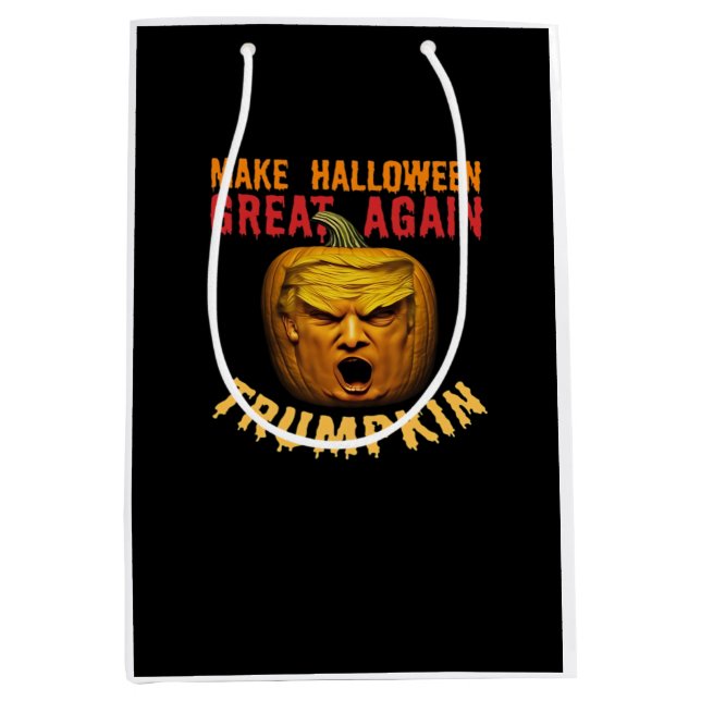 Trumpkin Make Halloween Great Again – Funny Donald Medium Gift Bag (Front)