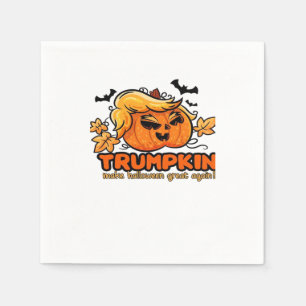 Trumpkin - Make Halloween Great Again! - Funny Hal Napkin