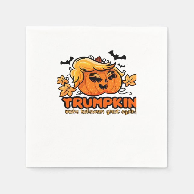 Trumpkin - Make Halloween Great Again! - Funny Hal Napkin (Front)