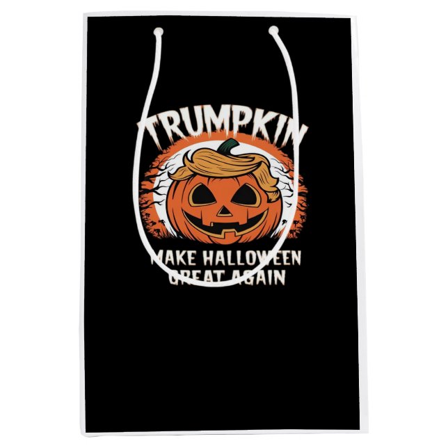 Trumpkin Make Halloween Great Again Funny Medium Gift Bag (Front)