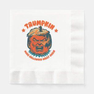 trumpkin make halloween great again funny napkin
