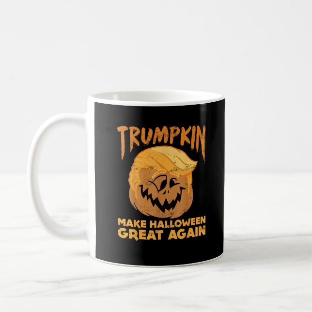 Trumpkin Make Halloween Great Again Funny Politica Coffee Mug (Left)