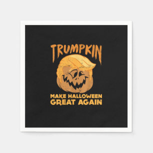 Trumpkin Make Halloween Great Again Funny Politica Napkin