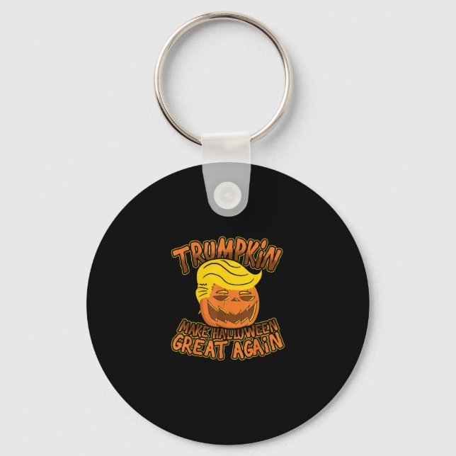 Trumpkin Make Halloween Great Again Funny Politics Keychain (Front)