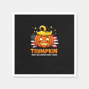 Trumpkin Make Halloween Great Again Funny Pumpkin Napkin