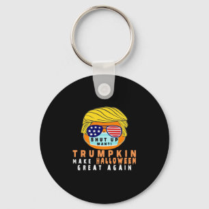 Trumpkin Make Halloween Great Again Funny Quaranti Keychain
