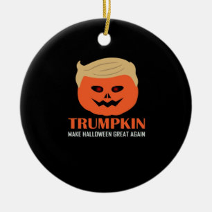 Trumpkin Make Halloween Great Again Funny Spooky P Ceramic Ornament