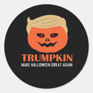 Trumpkin Make Halloween Great Again Funny Spooky P Classic Round Sticker