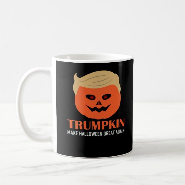Trumpkin Make Halloween Great Again Funny Spooky P Coffee Mug (Left)