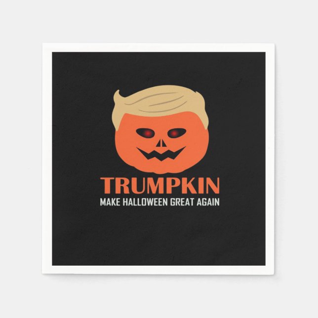 Trumpkin Make Halloween Great Again Funny Spooky P Napkin (Front)