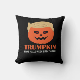 Trumpkin Make Halloween Great Again Funny Spooky P Throw Pillow