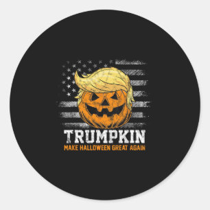 Trumpkin Make Halloween Great Again Funny Trump Me Classic Round Sticker