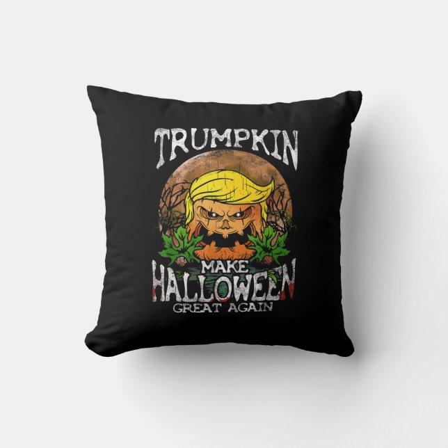 Trumpkin Make Halloween Great Again Gift Throw Pillow (Front)