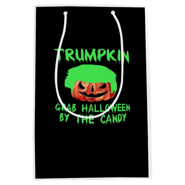 Trumpkin Make Halloween Great Again Grab Em' By Th Medium Gift Bag (Front)