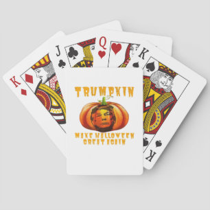 Trumpkin Make Halloween Great Again Graphic Funny  Playing Cards