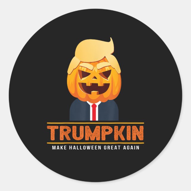 Trumpkin Make Halloween Great Again Halloween Classic Round Sticker (Front)