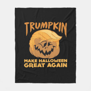 Trumpkin Make Halloween Great Again Halloween Desi Fleece Blanket