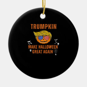 Trumpkin Make Halloween Great Again,  Halloween Pu Ceramic Ornament
