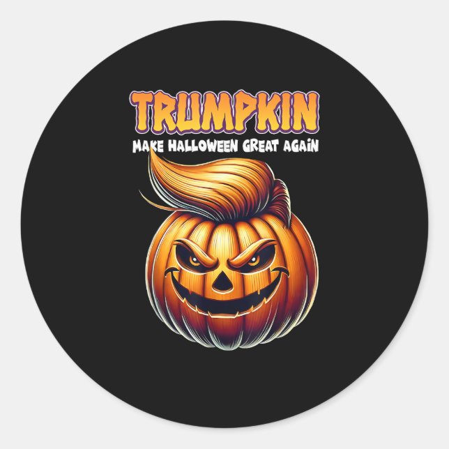 Trumpkin Make Halloween Great Again  Jack O Lanter Classic Round Sticker (Front)