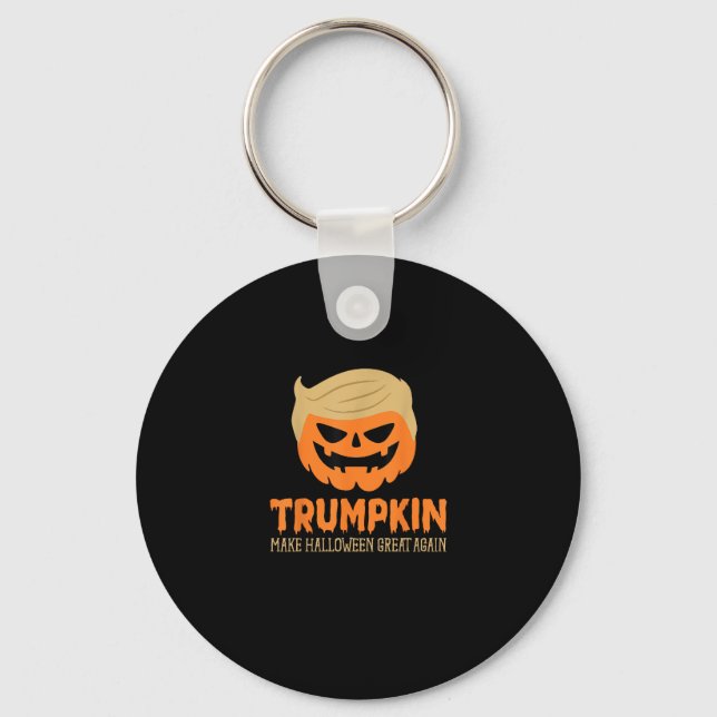 Trumpkin Make Halloween Great Again Jack O Lantern Keychain (Front)