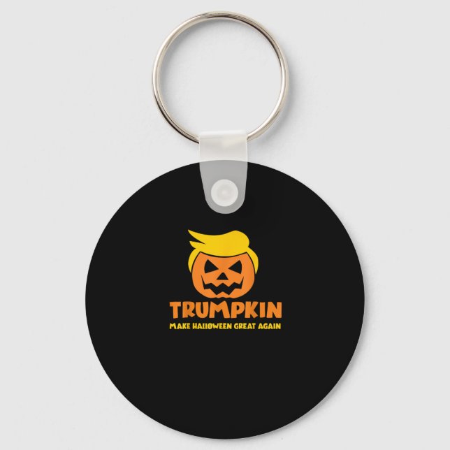 Trumpkin Make Halloween Great Again Jack O Lantern Keychain (Front)