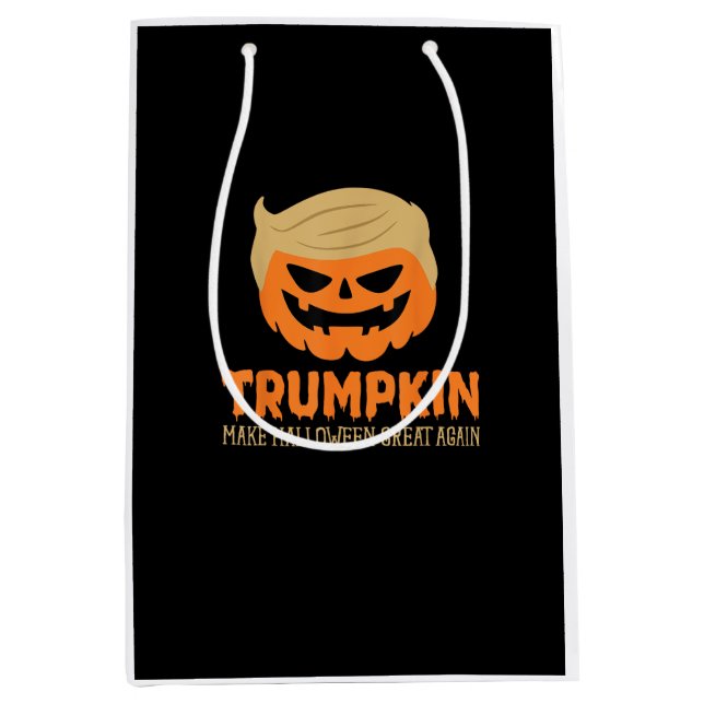 Trumpkin Make Halloween Great Again Jack O Lantern Medium Gift Bag (Front)