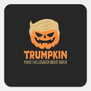 Trumpkin Make Halloween Great Again Jack O Lantern Square Sticker