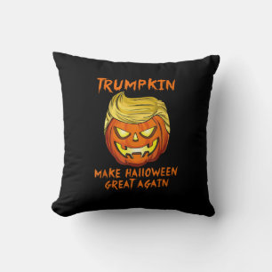 Trumpkin Make Halloween Great Again Jack O Lantern Throw Pillow
