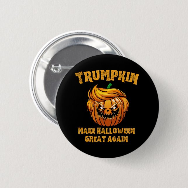Trumpkin Make Halloween Great Again Political 2 Inch Round Button (Front & Back)