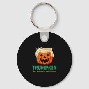 Trumpkin Make Halloween Great Again Quote Keychain