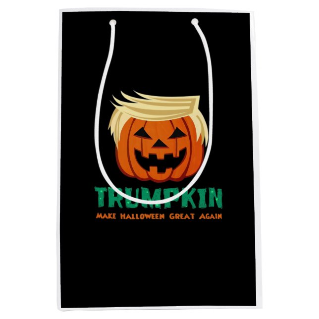 Trumpkin Make Halloween Great Again Quote Medium Gift Bag (Front)