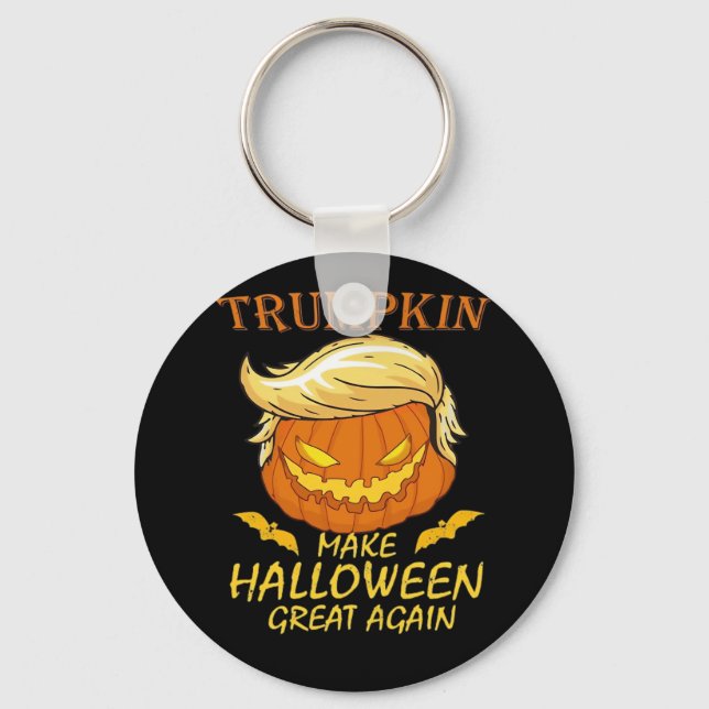 Trumpkin Make Halloween Great Again – Retro Pumpki Keychain (Front)