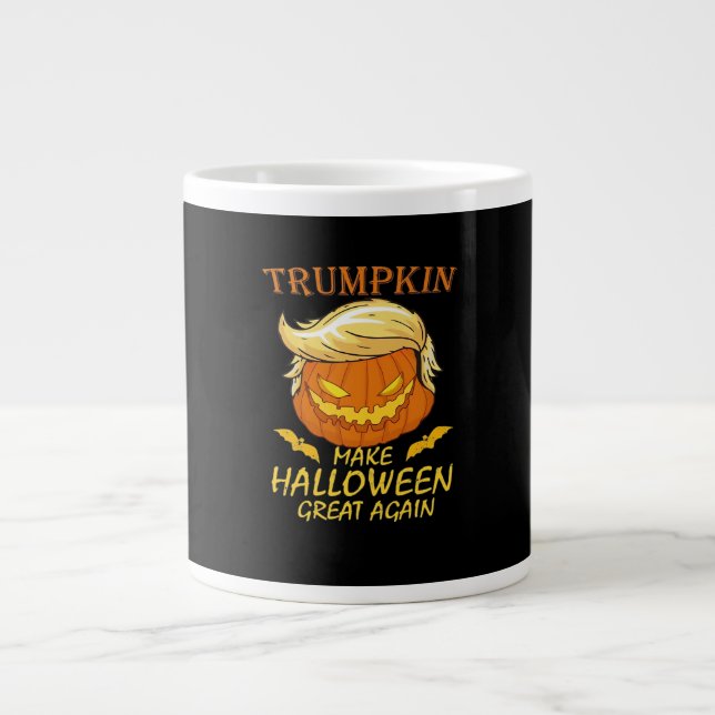 Trumpkin Make Halloween Great Again – Retro Pumpki Large Coffee Mug (Front)