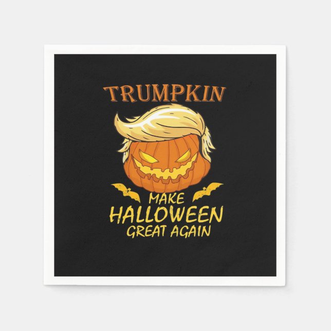 Trumpkin Make Halloween Great Again – Retro Pumpki Napkin (Front)