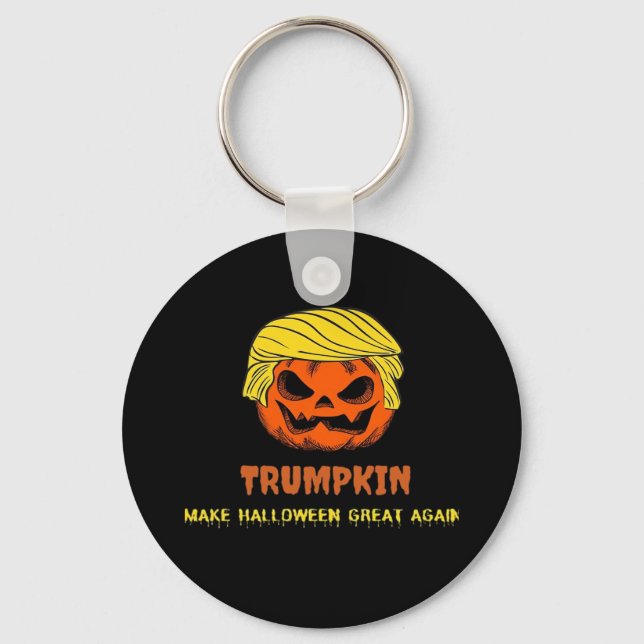 Trumpkin Make Halloween Great Again Short Funny Ha Keychain (Front)