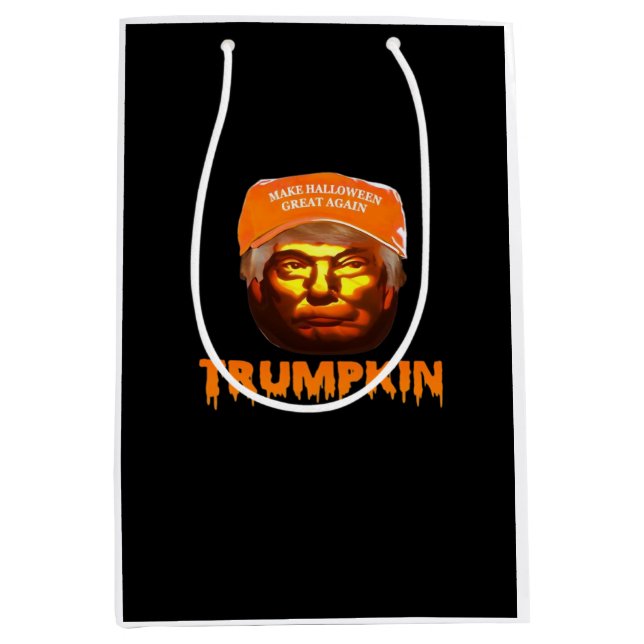 Trumpkin Make Halloween Great Again Sloth Medium Gift Bag (Front)