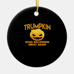 Trumpkin Make Halloween Great Again – Sloth Parody Ceramic Ornament